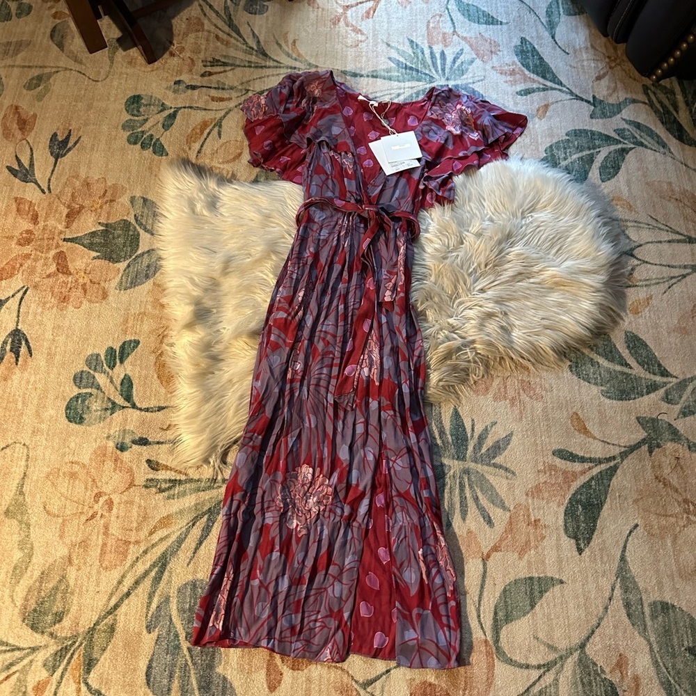 DIANE VON FURSTENBERG Aba Wrap-Effect Printed Crepe Midi Dress - Picture 2 of 5